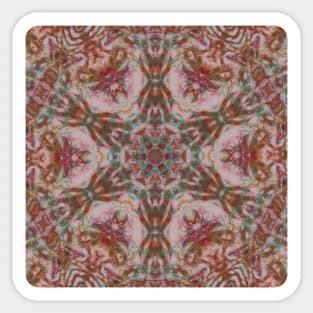 Sepia Tone Mandala Number 3 Sticker